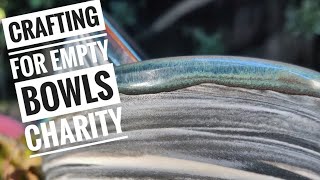 Crafting bowls for charity. Project empty bowls in Sacramento
