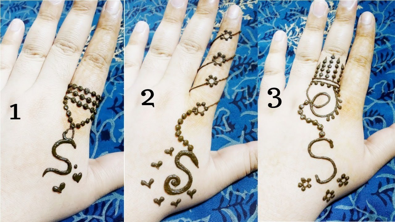 S Tattoo Mehndi Design 3 Cute And Beautiful Small S Tattoo Mehndi Design Youtube