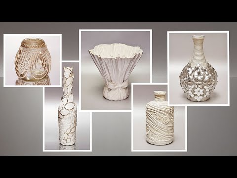 😍5 original ways to make unique vases with your own hands using unusual materials.