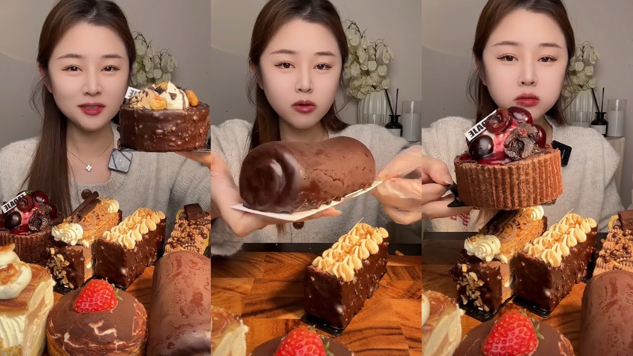 [ASMR] Dessert Mukbang Eating Chocolate Cake | Mukbang Eating Show💗🍰🧁