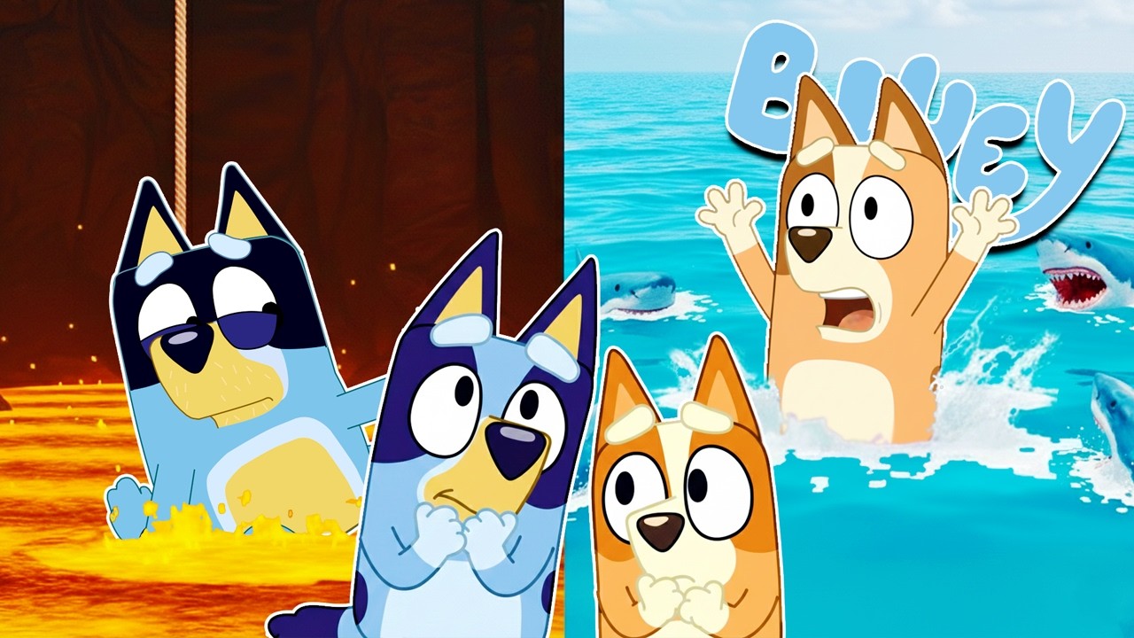 BLUEY y BINGO ELIGEN a QUIEN SALVAR en ¿QUE PREFIERES? | Las Aventuras de BLUEY en ROBLOX!