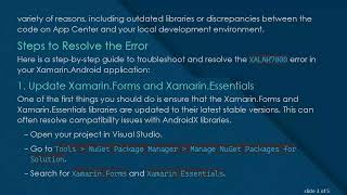 Resolving XALNK7000 Error in App Center Builds for Xamarin.Android Applications