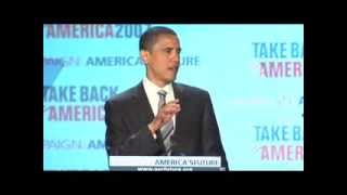 Senator Barack Obama on Campaign Trail 2007 "Take Back America"