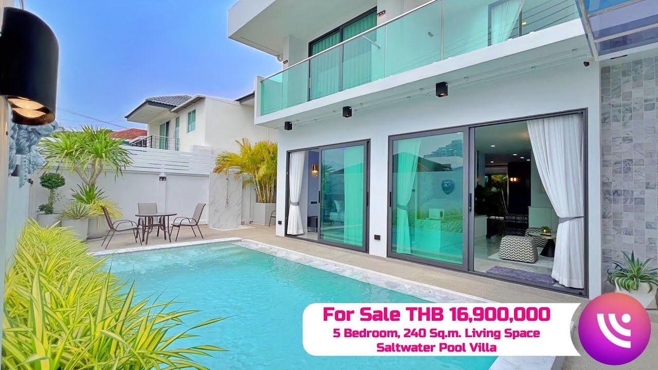 View Point Village Pool Villa, 5 Bedroom, Jomtien, Thailand, THB 16,900,000