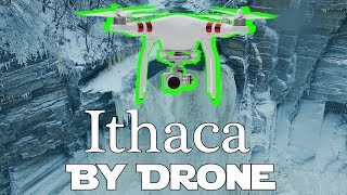 Ithaca in winter a drones eye view