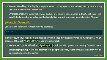 Understanding highlight.js: Does It Check Syntax?