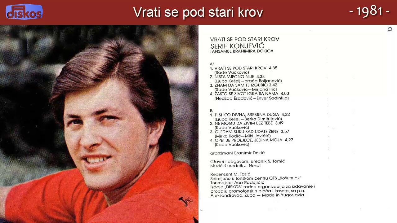 Serif Konjevic - Vrati se pod stari krov - (Audio 1981)