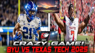BYU vs Texas Tech | CRAZY Game Highlights! | College Football Thriller 2025