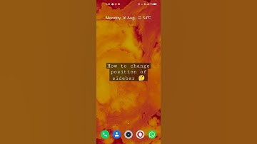 How to change position of sidebar?