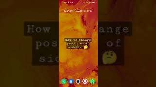 How to change position of sidebar