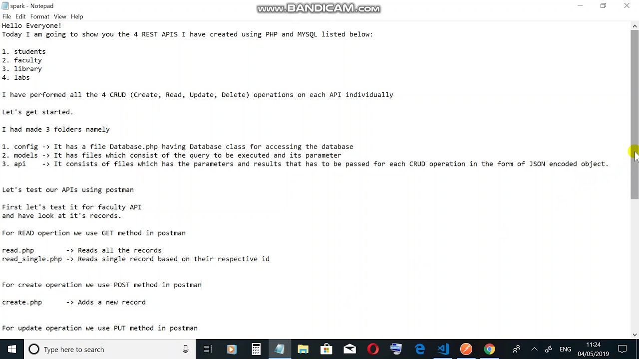 Demonstrating REST API using PHP, MYSQL and Postman - YouTube