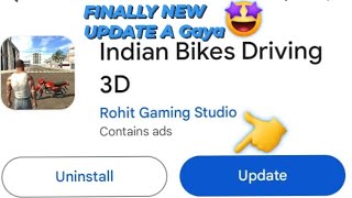 FINALLY NEW UPDATE A GAYA 🤩 || INDIAN BIKE DRIVING 3D NEW UPDATE