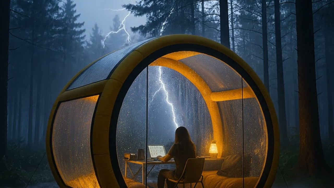 숲속에 내리는  텐트 속 빗소리와 함께 잠들어보세요 😴 -수면유도 빗소리 😴