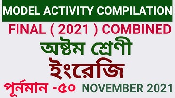 Class 8 English Model Activity Part 8 All Answer //wbbse//ingraji//student tutorial