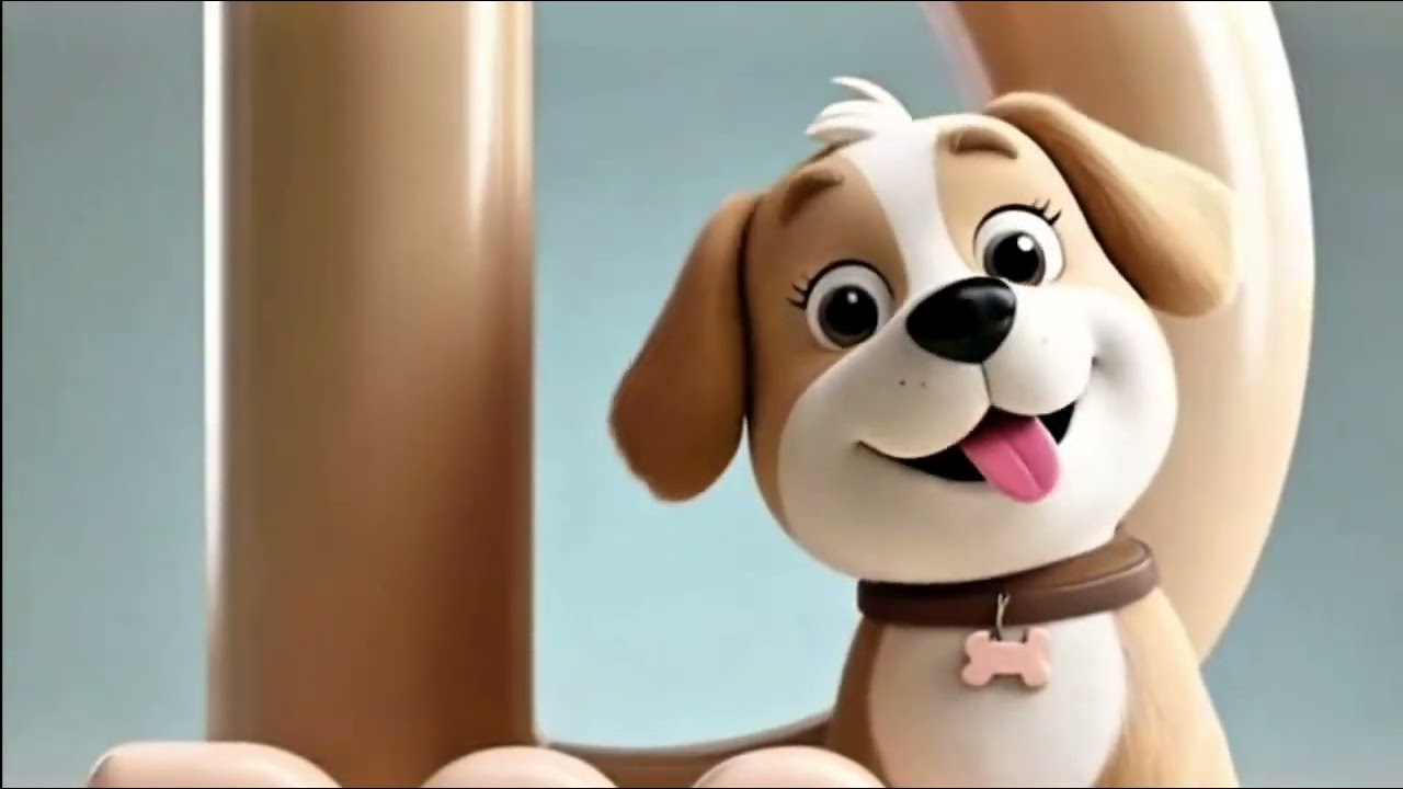 D for dog, Alphabet's sounds and Learning. Kids love ABC.