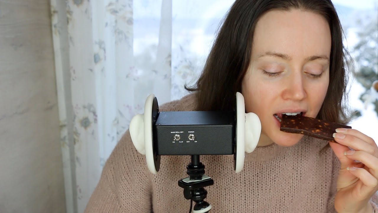 ASMR Eating Sounds 3Dio Ear To Ear | Energy Bar | Crinkle Paper Sounds | Mukbang 먹방