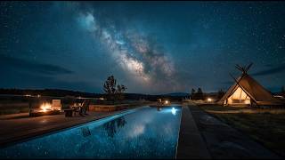 Night Sky Camping Retreat — 4K Relaxing Loop | Fire Pit, Stars, Soft Ambient Motion screenshot 5