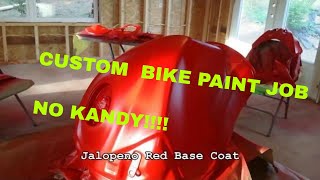 Painting Custom Motorcycle and Illumiglow decals No Kandy