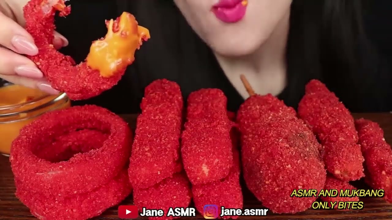 Jane ASMR - HOT CHEETOS SPAM FRIES *ONLY BITES*