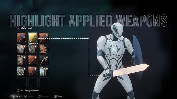 Unreal Engine 5 - Inventory System - Highlight Applied Items -  Action RPG #109
