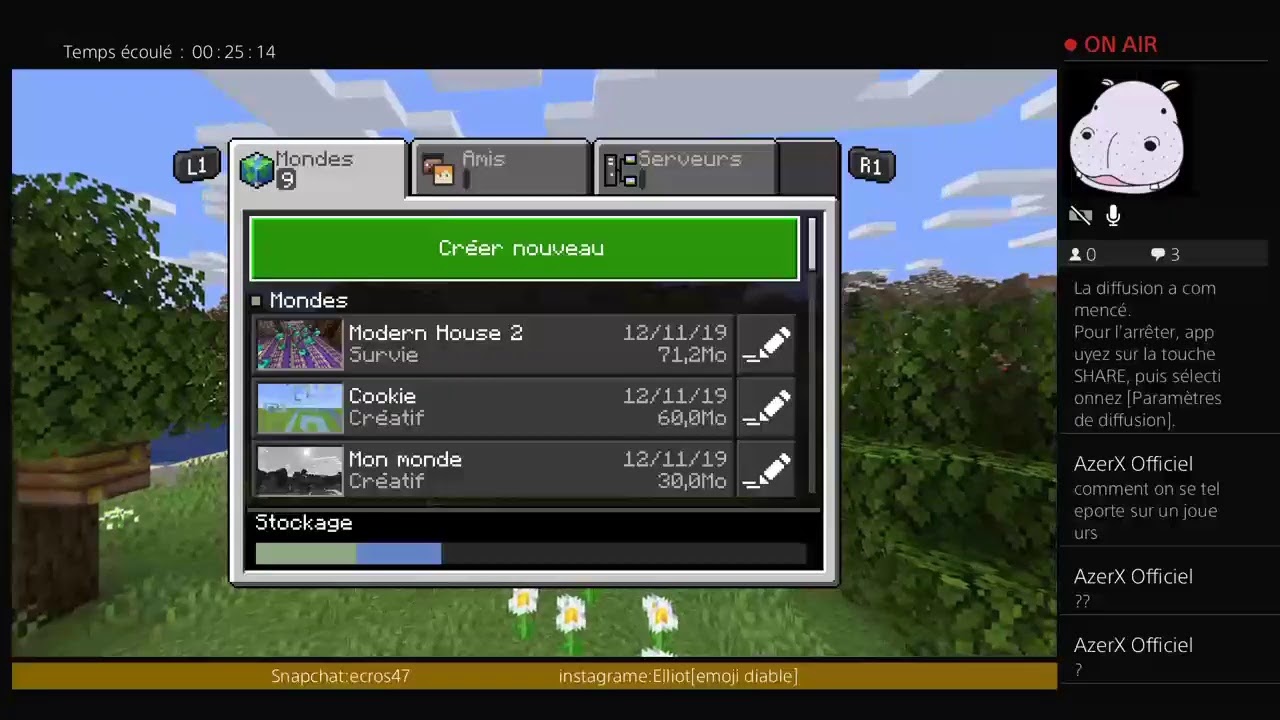 Mise a jour minecraft ps4 - YouTube