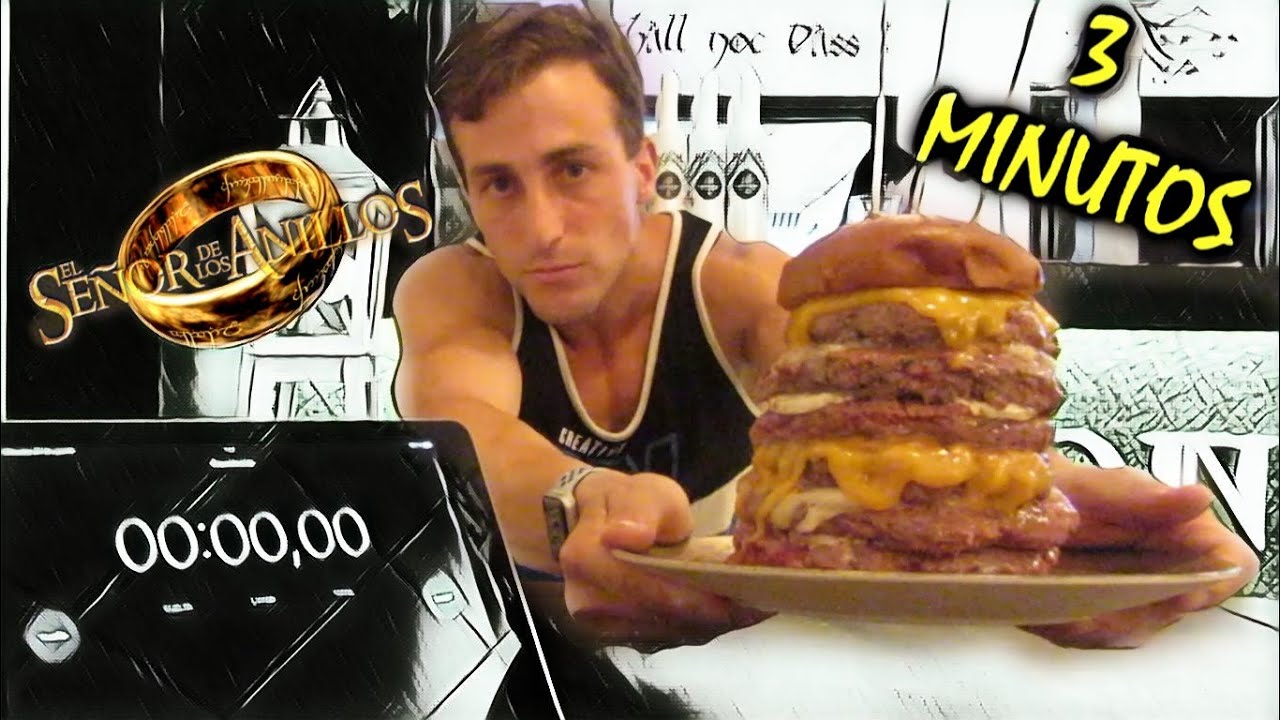 BURGER DE +1,5 KILOS EN 3 MINUTOS( RECORD EN EL LOCAL)