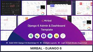 Mirbal Django 6 Admin Dashboard Template Walkthrough