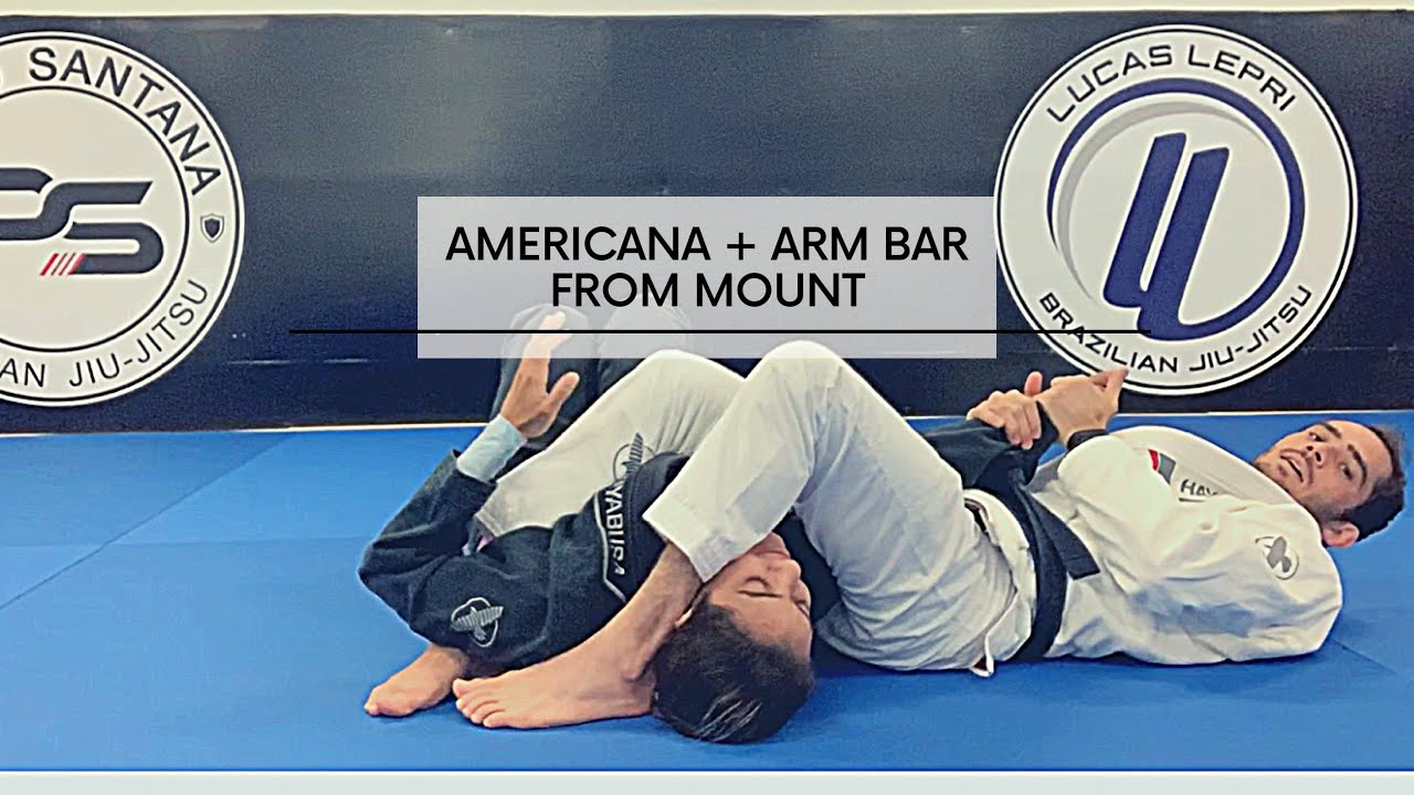 Jiu-Jitsu submissions: Americana + arm bar from mount - YouTube