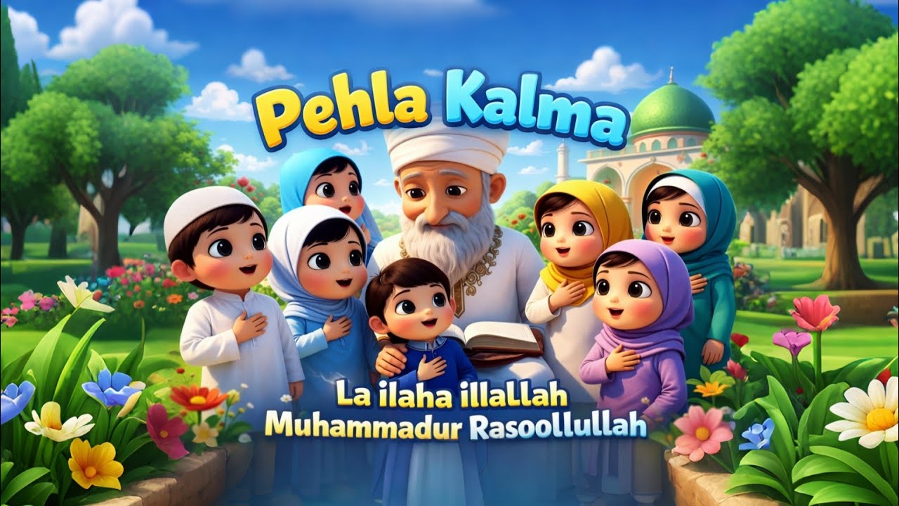 Pehla Kalma for Kids 🌙 | Islamic Animated Nasheed | Learn Kalma Easily