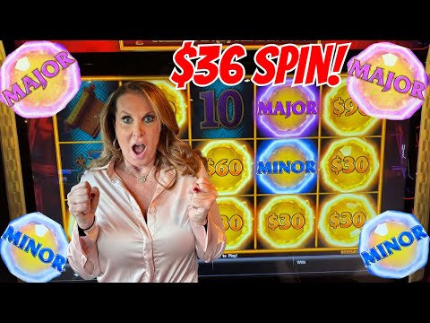 $36 SPIN! INSANE JACKPOT! JEWEL OF THE DRAGON DOES IT AGAIN!! Delaware Park High Limit Slots!