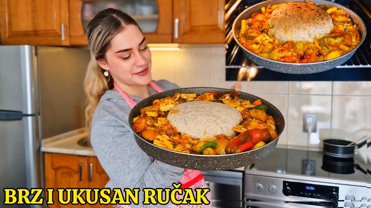 Komplet ručak u jednoj tepsiji🔥sve zajedno se peče✨️ Za 30 Min💥