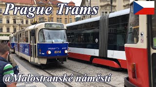 Prague Trams @Malostranské náměstí @TransportViewingArchives