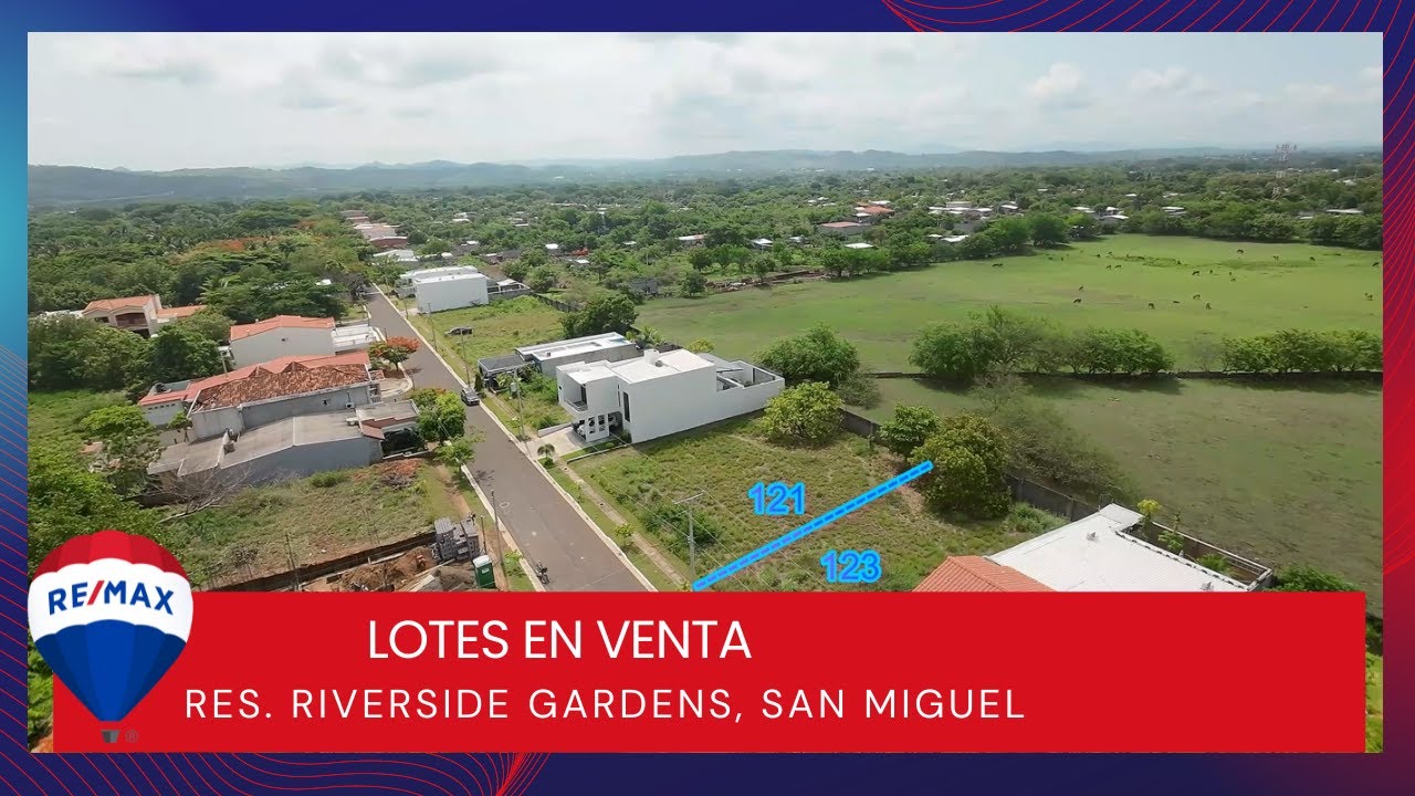 Lotes en VENTA, RES. RIVERSIDE GARDENS, San Miguel, El Salvador. YouTube