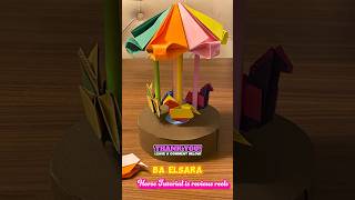 Carousel Origami / Easy Origami / Paper folding / Paper Craft / Merry go round / DIY Idea #shorts