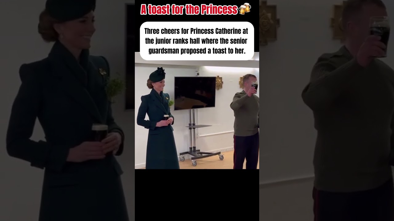 Three cheers for Princess Catherine at the junior ranks hall and senior guardsman proposed a toast