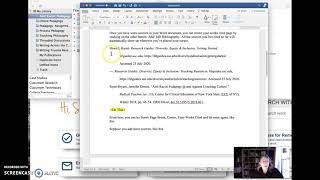 Zotero Word Plug in Demo