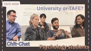 RMIT Data science student chats with TAFE NSW students | Russell Olwell | Psychology Students.