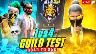 FFLIVE | CUSTOM ROOM | 1V4 GUILD TEST 💀 | 4V4 MATCH | X Raj Gaming 🔴 #fflive #xrajgaming