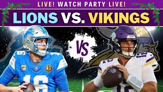 🎄🏈 Lions vs. Vikings LIVE Watch Party | Christmas Day Reactions & Play-by-Play