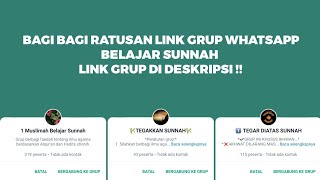 Bagi Bagi Link Grup WhatsApp Belajar Sunnah screenshot 3