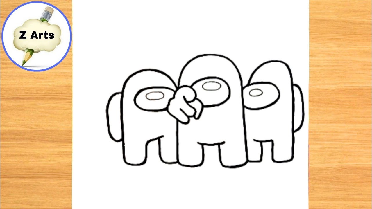 How to draw Among Us who is the imposter Step by step using markers ...