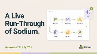 Live run through of Sodium: Services, Proposals, Workflows, Tasks and Client Portal + AI