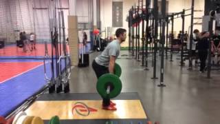 Eccentric Hang Clean w/ High Pull (Below Knee)