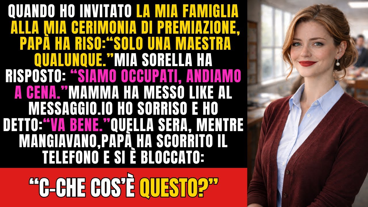 I miei genitori mi chiamavano “solo un’insegnante qualunque”-finché papà mi ha vista in TV nazionale