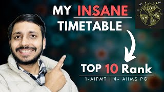 This INSANE time table helped me crack AIIMS twice - productive routine !