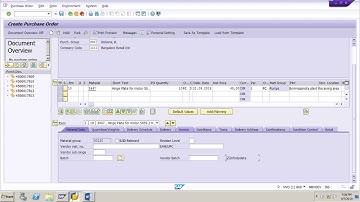 How to Create a Purchase Order for a material in SAP MM in ECC6/S4 Hana