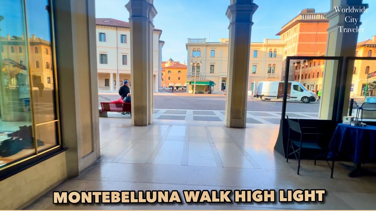 Montebelluna Walking Tour, Italy, 4K, 19 November 2025