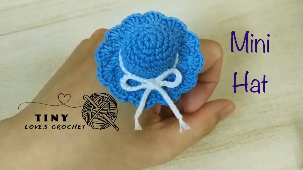 Móc mũ mini, kẹp tóc mẫu 5 || Crochet mini hat, crochet hair clip #5
