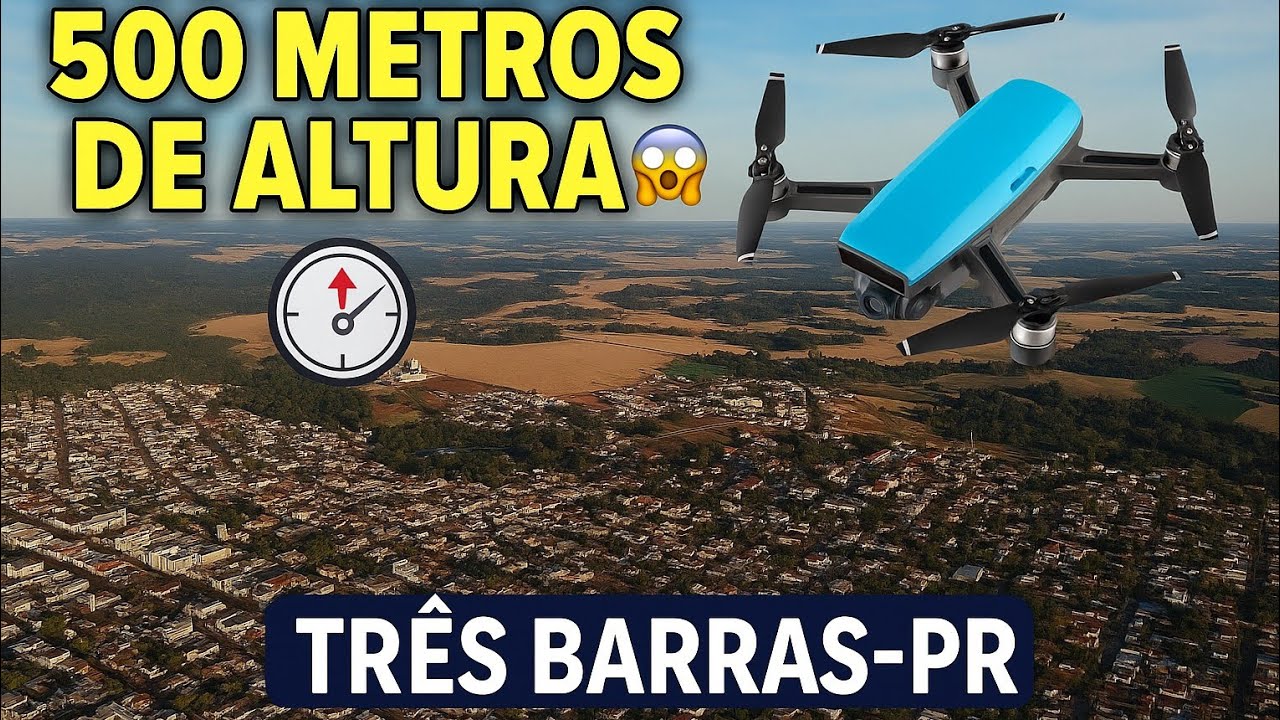 Dji spark será que chegou a 500 metros de altura três barras Paraná