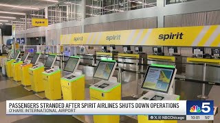 Spirit Airlines shuts down, leaving passengers in a lurch